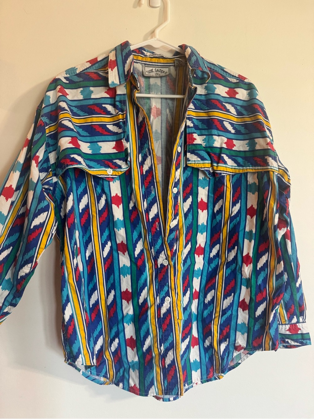 Vintage Side Saddle western Button-Down Shirt